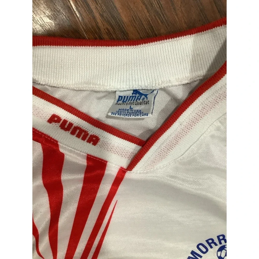 Puma Mens Puma Macht's Mit Qualitat  Soccer Shirt Size L Logo Short Sleeve